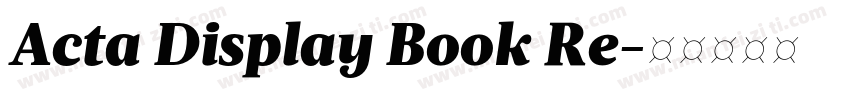 Acta Display Book Re字体转换